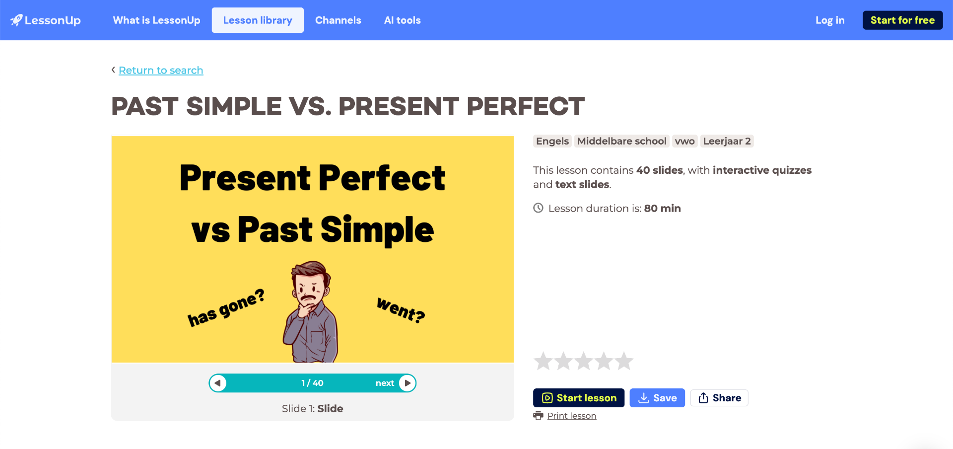 LessonUp interactive lesson in a classroom